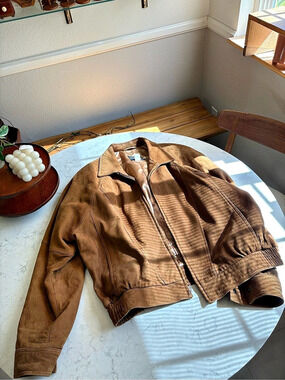Vintage First Street California Leather Men's Leather Jacket in Brown